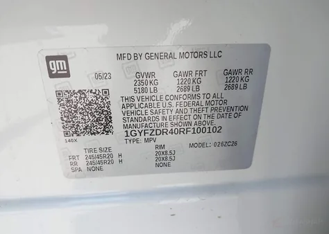 1GYFZDR40RF100102